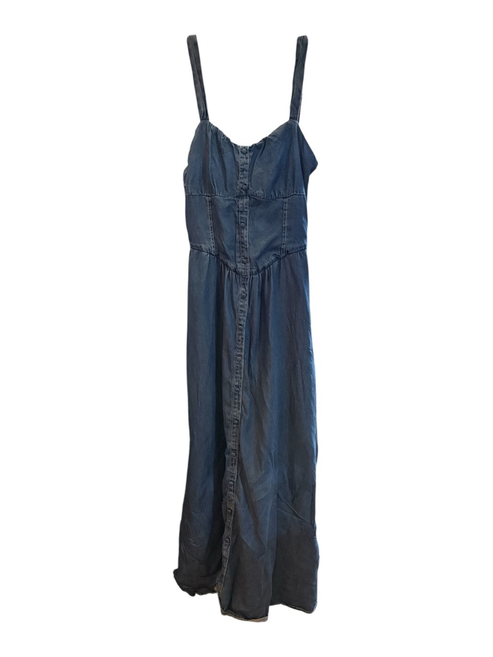 MOON RIVER Indigo Denim Maxi Dress with Pockets - Picture 6 of 8